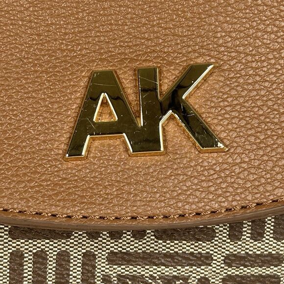 Anne Klein Logo Flap Backpack Purse Tan Faux Leather w/Card Holder New w/o Tags main image 15